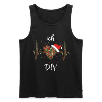 DIY Handarbeit Basteln Do it Yourself Christmas - Männer Premium Bio Tank Top - Schwarz - Vorne - AI Model Male 178 light (178cm)