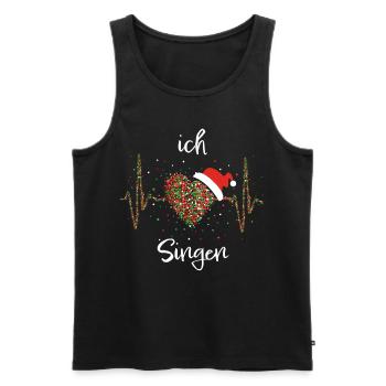 Singen Chor Gesang Weihnachten Christmas Nikolaus - Männer Premium Bio Tank Top - Schwarz - Vorne - Michal (187cm)