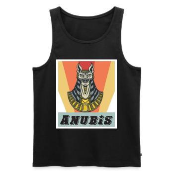 Anubis Egyptology God of the dead Egyptian Phar - Men's Premium Organic Tank Top - black - Front - Michal (187cm)