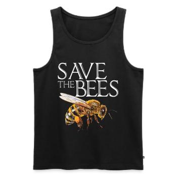 Save The Bees Imkerei Honigbiene Bienenkönigin Imk - Männer Premium Bio Tank Top - Schwarz - Vorne - AI Model Male 178 light (178cm)