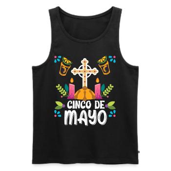Cinco de Mayo Mexique Fête nationale Cuisine mexicaine - Débardeur bio Premium Homme - noir - Devant - Michal (187cm)