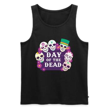 Tag Der Toten Sugar Skull mexikanischen Feiertags - Männer Premium Bio Tank Top - Schwarz - Vorne - Michal (187cm)