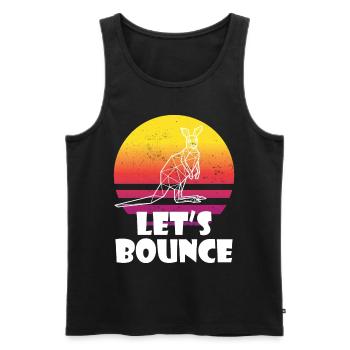 Hop like kangaroos Australia Marsupials Lus - Men's Premium Organic Tank Top - black - Front - AI Model Male 178 light (178cm)