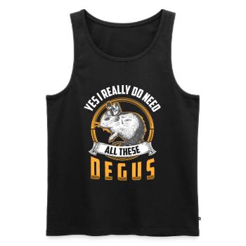Brauche all diese Degu Nagetier Stauchratte - Männer Premium Bio Tank Top - Schwarz - Vorne - AI Model Male 178 light (178cm)
