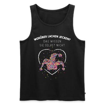 Kölner Karneval Jeck Narren Konfetti Narrenkappe - Männer Premium Bio Tank Top - Schwarz - Vorne - Michal (187cm)