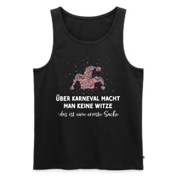 Karneval Narrenkappe Konfetti 5. Jahreszeit Narren - Männer Premium Bio Tank Top - Schwarz - Vorne - Michal (187cm)