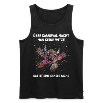 Karneval Fasnacht 5. Jahreszeit Fastelovend Jeck - Männer Premium Bio Tank Top - Schwarz - Vorne - Michal (187cm)