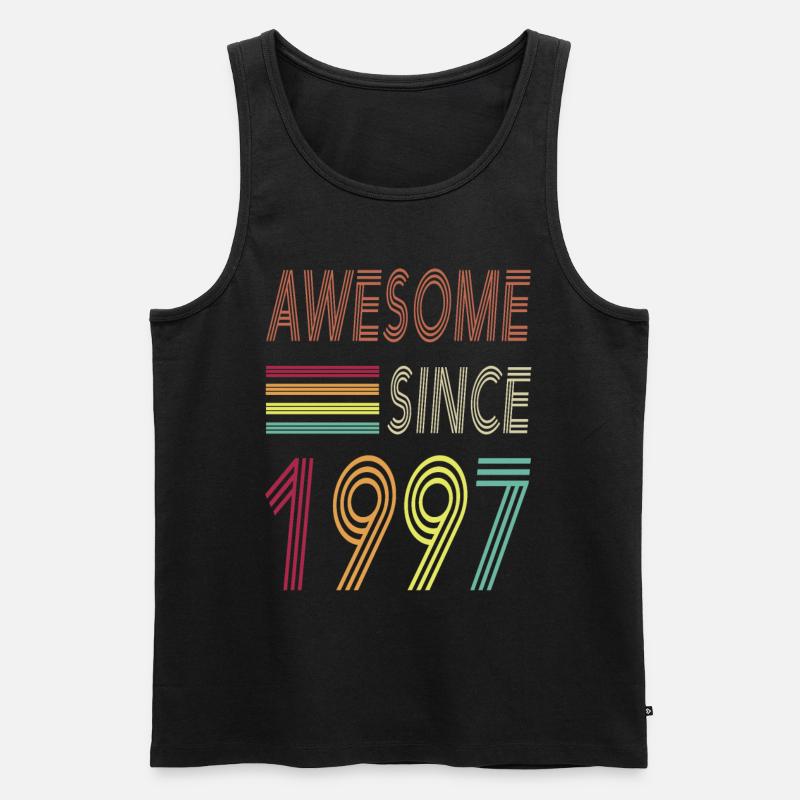 Awesome since 1997 - Männer Premium Bio Tank Top - Schwarz
