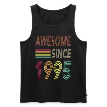 Awesome since 1995 - Männer Premium Bio Tank Top - Schwarz - Vorne - Michal (187cm)