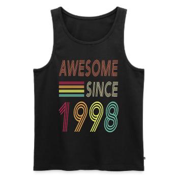Awesome since 1998 - Männer Premium Bio Tank Top - Schwarz - Vorne - Michal (187cm)