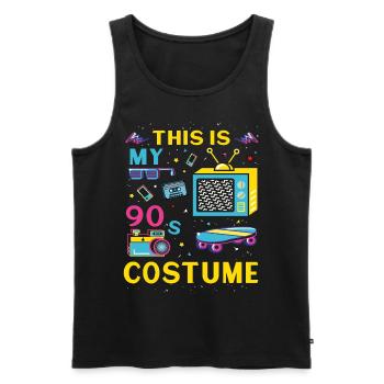 This is my 90s Costume - Männer Premium Bio Tank Top - Schwarz - Vorne - Michal (187cm)