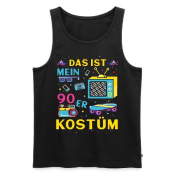 Das ist mein 90er Kostüm - Männer Premium Bio Tank Top - Schwarz - Vorne - Michal (187cm)