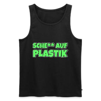 Keep The Sea Plastic Free Umweltschutz Meer retten - Männer Premium Bio Tank Top - Schwarz - Vorne - Michal (187cm)