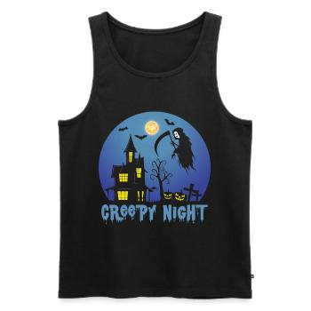 Sensenmann Gruseliger Nachtengel des Todes Hallowe - Männer Premium Bio Tank Top - Schwarz - Vorne - AI Model Male 178 light (178cm)