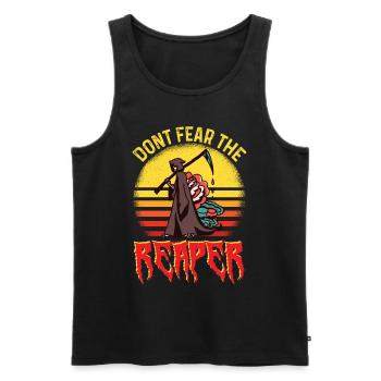 Halloween Party Sensenmann Sense Todesengel des To - Männer Premium Bio Tank Top - Schwarz - Vorne - AI Model Male 178 light (178cm)