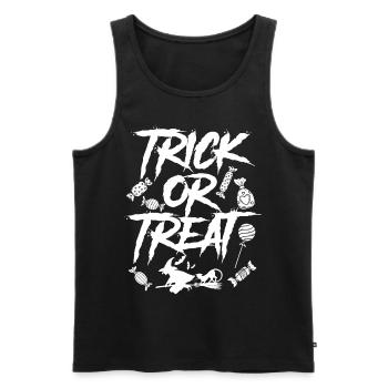 Bonbons sinon il y a Sour Witchy Halloween-Party-H - Débardeur bio Premium Homme - noir - Devant - Michal (187cm)