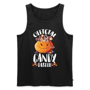 Candy Taster Halloween Party Nightmare Pumpkin - Men's Premium Organic Tank Top - black - Front - Michal (187cm)