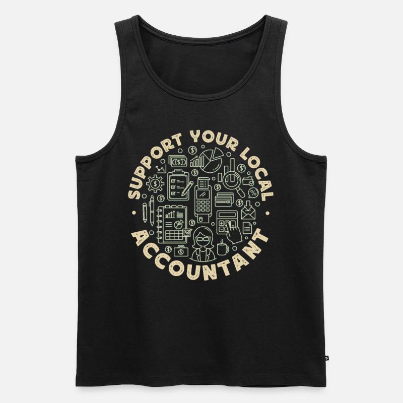 Comptable Comptable Comptable - Débardeur bio Premium Homme - noir