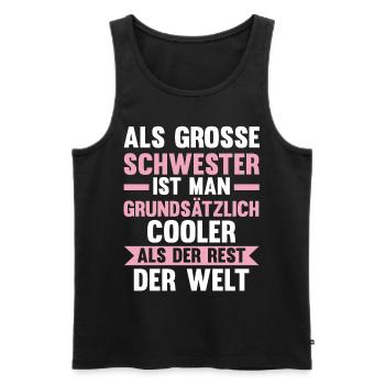 Geschwister Schwestern Schwester - Männer Premium Bio Tank Top - Schwarz - Vorne - Michal (187cm)