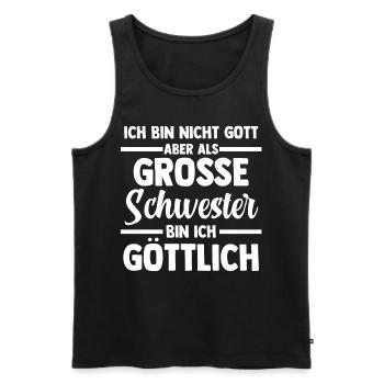 Geschwister Familie Schwestern Schwester - Männer Premium Bio Tank Top - Schwarz - Vorne - Michal (187cm)