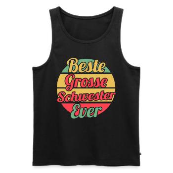 Geschwister Familie Schwestern Schwester - Männer Premium Bio Tank Top - Schwarz - Vorne - Michal (187cm)
