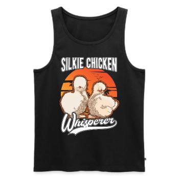 Silkie Chicken Whisperer Silk Chicken Whisperer - Men's Premium Organic Tank Top - black - Front - AI Model Male 178 light (178cm)