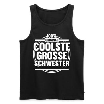 Geschwister Familie Schwestern Schwester - Männer Premium Bio Tank Top - Schwarz - Vorne - Michal (187cm)