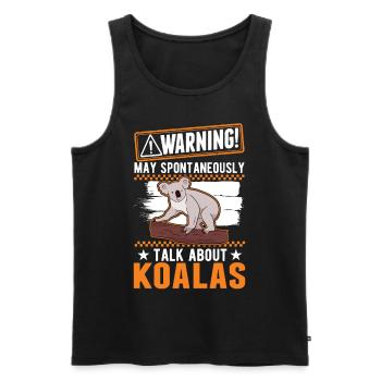 Warning Koala lover Koala Bear - Men's Premium Organic Tank Top - black - Front - Michal (187cm)
