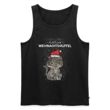 Weihnachtsmuffel Anti Weihnachtsstimmung Katzen - Männer Premium Bio Tank Top - Schwarz - Vorne - Michal (187cm)
