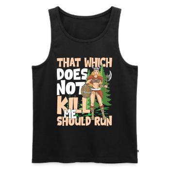 Cool Wikinger Frau Wikinger Spruch - Männer Premium Bio Tank Top - Schwarz - Vorne - AI Model Male 178 light (178cm)