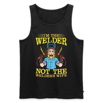 I'm The Welder Not The Welder's Wife für eine - Männer Premium Bio Tank Top - Schwarz - Vorne - Michal (187cm)