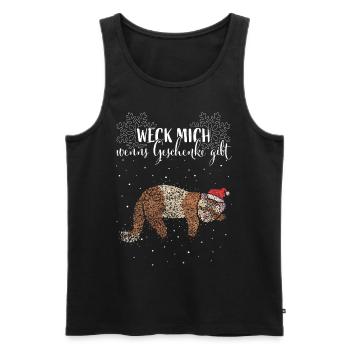 Frettchen Nikolausmütze Wichteln Weihnachtsmuffel - Männer Premium Bio Tank Top - Schwarz - Vorne - AI Model Male 178 light (178cm)