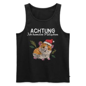 Hamster Plätzchen Weihnachtsbacken Kekse Hamstern - Männer Premium Bio Tank Top - Schwarz - Vorne - Michal (187cm)