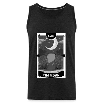 Anime -Tarot -Karte der Mond Gothic - Männer Premium Bio Tank Top - Anthrazit - Vorne - Alexander (188cm)