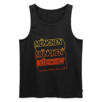 Munich Allemagne City Skyline Home Police - Débardeur bio Premium Homme - noir - Devant - Michal (187cm)