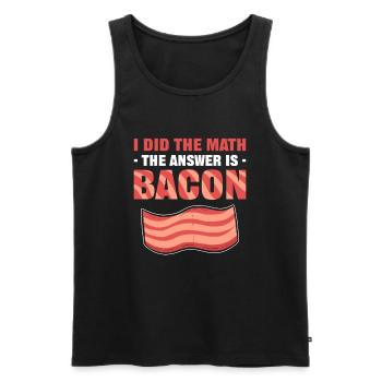 Bacon Truie Jambon Barbecue Bacon fumé - Débardeur bio Premium Homme - noir - Devant - Michal (187cm)