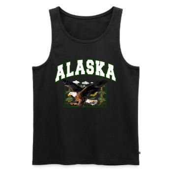 Alaska Gift Enfants Hommes Femmes USA Nature Crème glacée - Débardeur bio Premium Homme - noir - Devant - AI Model Male 178 light (178cm)