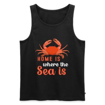 Crabe Scorpion Homard Crevettes Crabes - Débardeur bio Premium Homme - noir - Devant - Michal (187cm)