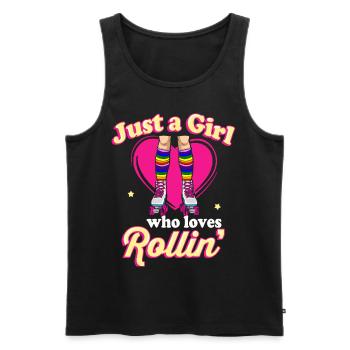 Inline Skate Gift Rollskates Roller 70s - Men's Premium Organic Tank Top - black - Front - Michal (187cm)