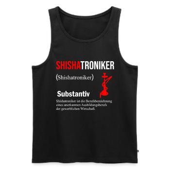 Shisha - Männer Premium Bio Tank Top - Schwarz - Vorne - Michal (187cm)