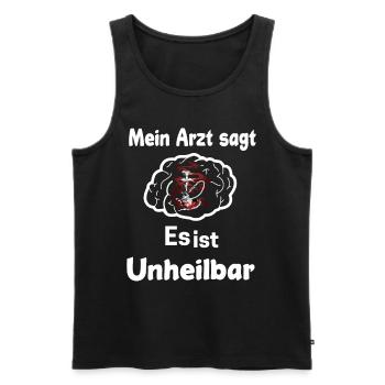 Shisha Tshirt Herren Damen Wasserpfeife Pfeife - Männer Premium Bio Tank Top - Schwarz - Vorne - Michal (187cm)