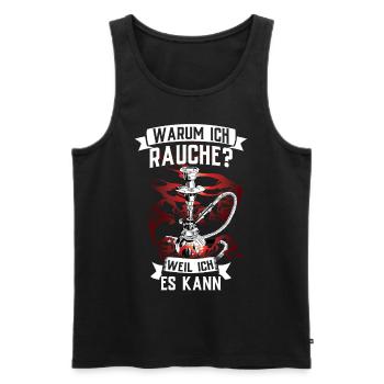 Shisha Doppelapfel Hookah Rauchen Tabak Vape Kohle - Männer Premium Bio Tank Top - Schwarz - Vorne - Michal (187cm)