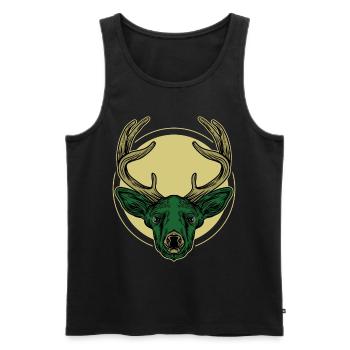 Deer Animal Deer Reer Gift Suède - Débardeur bio Premium Homme - noir - Devant - Michal (187cm)