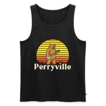Banjo - Männer Premium Bio Tank Top - Schwarz - Vorne - Michal (187cm)