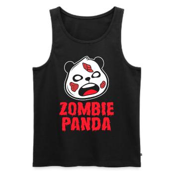Panda animaux mignons pandas en bambou - Débardeur bio Premium Homme - noir - Devant - AI Model Male 178 light (178cm)
