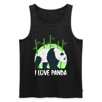 Panda Kostüm Süße Pandas Tierfreunde Bambus - Männer Premium Bio Tank Top - Schwarz - Vorne - Michal (187cm)