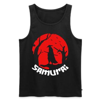 Samouraï Katana Épée Guerrier Asiatique Ninja J - Débardeur bio Premium Homme - noir - Devant - AI Model Male 178 light (178cm)