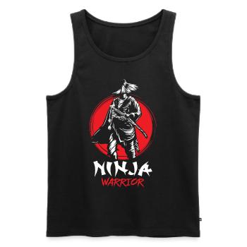 Ninja Warrior Samurai Japanese Bloodstain Katana S - Débardeur bio Premium Homme - noir - Devant - AI Model Male 178 light (178cm)