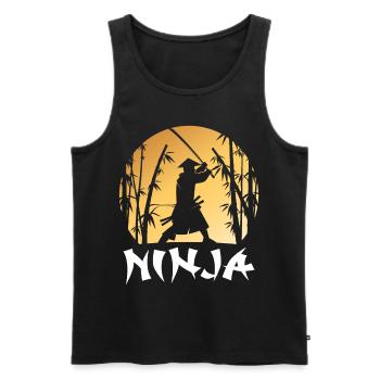 Ninja Warrior Samurai Japanisches Katana-Schwert A - Männer Premium Bio Tank Top - Schwarz - Vorne - AI Model Male 178 light (178cm)