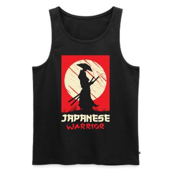 Guerrier japonais Ninja Samurai Bloodstain Katan - Débardeur bio Premium Homme - noir - Devant - Michal (187cm)